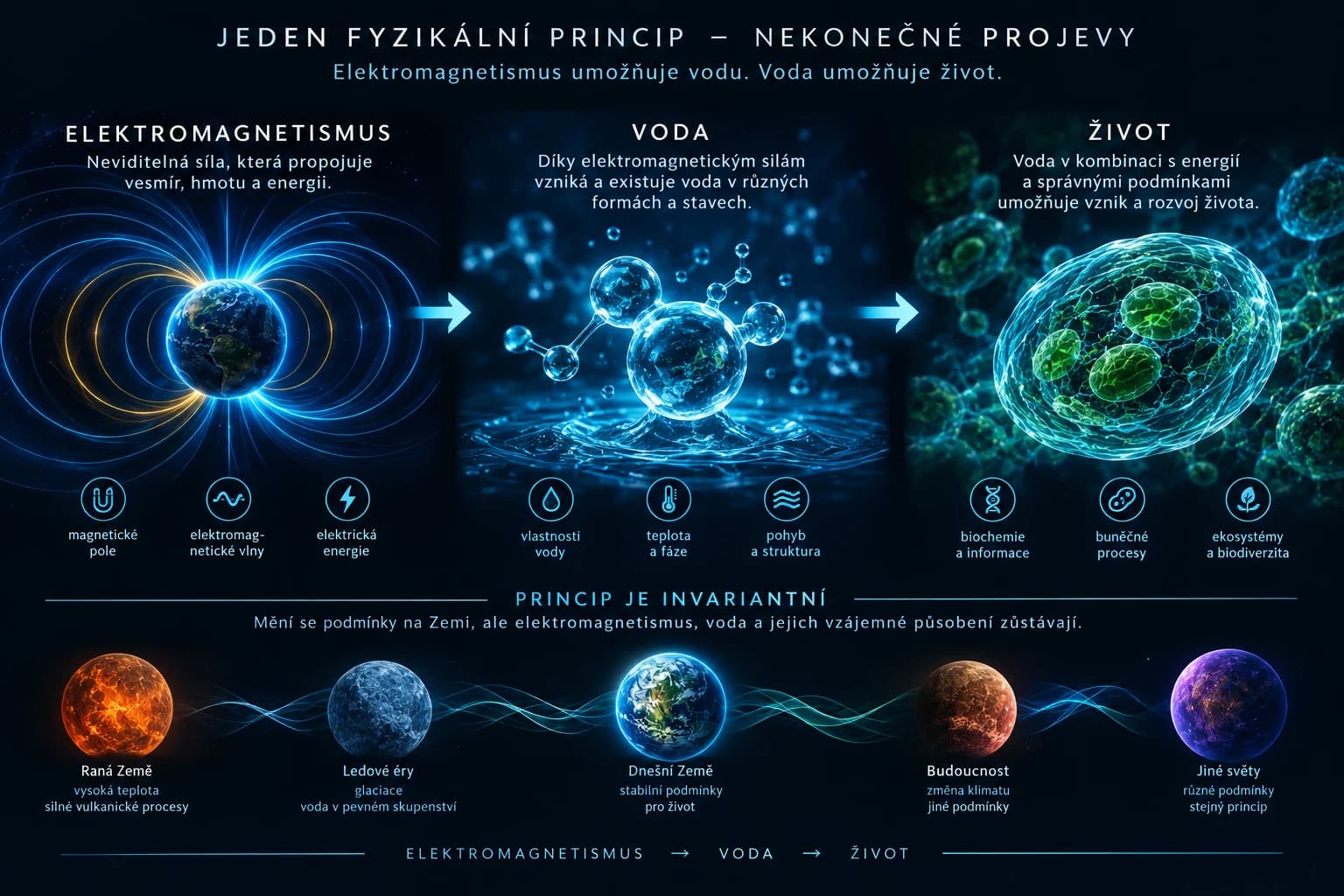 Explore the principle · concept illustration in Czech